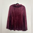 Lane Bryant  Womens Cozy Soft Plum Oversize Neck Velour Sweater Photo 2