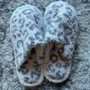 Grey Leopard Slippers, size 7/8 Gray Photo 0