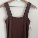 Old Navy NWT  Knitted Sleeveless Rib Knit Midi Dress Slit Straight Neckline Small Photo 3