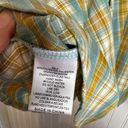 Listicle  blue yellow plaid short full skirt size large Photo 5