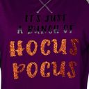 Athletic Works  Shirt Women Medium Purple Gray Orange Glitter Raglan Hocus Pocus Photo 5