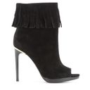 Burberry women’s Pelling Fringed Suede Peep-toe Booties boots IT 37.5 US 7.5 Photo 1