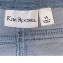 kim rogers Women's  Super Stretch Capris Pants Cropped Size 14 Light Blue Pull On Photo 9