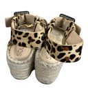 Sole Society  Austin’s Leopard Print Leather Espadrille Sandals Size 7 Photo 2