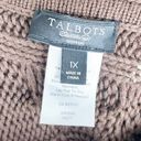 Talbots  Short Sleeve Cable Knit Shawl Collar Cardigan Sweater Brown Size 1X Photo 3