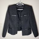 Anne Klein  tweed faux leather trimmed jacket sz 2P Photo 1