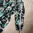 Iris Boho Black Floral Romper With Pockets Size Large Photo 9