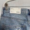 American Eagle  Women 16 Short Medium Wash Curvy Mom Jeans Distressed High Rise Photo 8