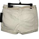 Apt. 9  WHITE WITH PINK BELT MID RISE JEAN SHORTS SIZE 8 Photo 1