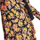 Topshop NEW Top-shop Rose Ruffled Long Sleeve Mini Wrap Dress Floral Spring Size 6 Photo 0