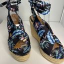 Charlotte Russe l Tropical Tie Back Wedge Sandals Photo 3