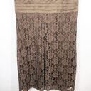 Isaac Mizrahi  Large Dress Brown Lace Midi Lined V Neck Sleeveless Stretch 380 Photo 5