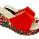 SheIn  Women’s Colorful Paisley Floral Slip-On Platform Wedge Sandals Size 8.5 Photo 0