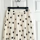 A New Day  Target NWT White Pleated A Line Midi Full Skirt Black Polka Dots S Photo 8