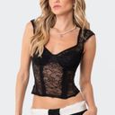 Edikted Black Lace Corset Top Photo 0