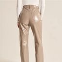 Abercrombie & Fitch   -Curve Love Patent Leather 90s Straight Pant Taupe Photo 1