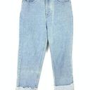 Oak + Fort  Women's Size 27 High Rise Cuffed Straight Jeans Blue Light Wash Photo 0