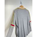 We The Free  Gray Feeling Magical Oversized Sweater Long Sleeve Crochet Detail XS Photo 6