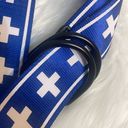 BP . + WILDFANG Adjustable D-Ring Belt Polyester 
Blue white Cross New unisex OS Photo 3