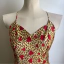 Frederick's of Hollywood Vintage Y2K  Cheetah Heart Print Satin Slip Dress Small Photo 1