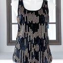 Romeo + Juliet Couture Romeo & Juliet Black Tank Top! w/Gold Sequins Size L Photo 10