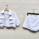 3 piece set Parentezi Valerie Crop Top w/ Tank Dania Skort Set White Women XS Photo 0