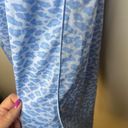 Aerie  Silky Animal Print Leopard Blue Pajama Lounging Bottoms Pants SZ M Photo 4