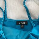 A Byer Blue Satin Y2K Tank Top slip Photo 2