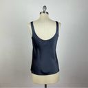 Vince  Gunmetal Grey Satin Tank Top Photo 5