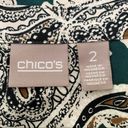 Chico's Chico’s Size Large Paisley Ruffled Front Button Down Top Photo 7