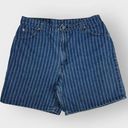 Levi's Vintage  951 Relaxed Fit Blue Pintripe Jean Shorts Size 16 90s Orange Photo 0