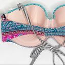 Shade & Shore  Bikini Top Multicolored Bikini Swimsuit Top Size 34D NEW Photo 12