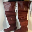 Shoe dazzle over the knee boots in burgundy size 8 Photo 0