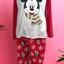 Disney  Mickey Minnie Mouse red two piece ladies red pajama set NEW Small Photo 0