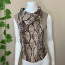 BCBGMAXAZRIA Maxazria Snakeskin Rare Moto Vest Photo 5