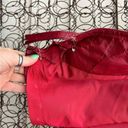 ma*rs Vint 60s 70s Red Leather & Silver Fox Fur Collar  Claus Christmas Trench Coat Photo 7
