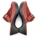 Taryn Rose  Red Leather Calf Hair Contoured Heel Mule Braided Strap Size 36.5 Photo 10