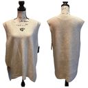 Vince Camuto  Oversized Shaker Tunic Sweater Vest Marled Beige Large NWT Ribbed Photo 9