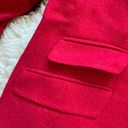 Talbots  Wool Blend Notch Collar Equestrian Holiday 2 Button Blazer Christmas red Photo 4