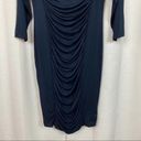 A pea in the pod  Navy Blue Ruched Body Con Maternity Dress Sz.M NWT Photo 3