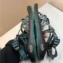 Chacos Chaco ZX/2 Sport Turquoise Green Black Hiking Sandals Thin Toe Strap Women's 10 Photo 8