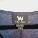 W By Worth  Womens Size Small Black & Blue Asymmetrical Long Sleeve Tunic Photo 2