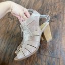 Paul Green  • Cosmo peep toe sandal heeled lace up gold gladiator cage bootie Photo 8