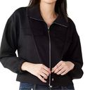 Nine West  Black Soft Utility Crop Zipper Jacket Size Medium Photo 0