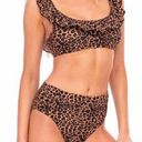 Cabana Del Sol Ruffle Cheetah Leopard Bikini Photo 0