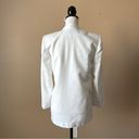 Oleg Cassini  | White Blazer Jacket Sz 4P Photo 4