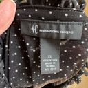 Inc international INC Black Polka Dot Ruffle Sheer Blouse Photo 1