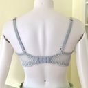 Natori Feathers lace trim plunge contour underwire bra 36DDD light blue Photo 8