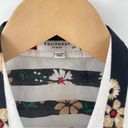 Equipment  Tank Small Button Down Shirt Black Floral Stripe Casual Office NWT Photo 2