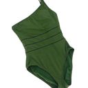 Bleu Rod Beattie  Womens Behind The Seams One Shoulder Swimsuit Green Size 4 Photo 1